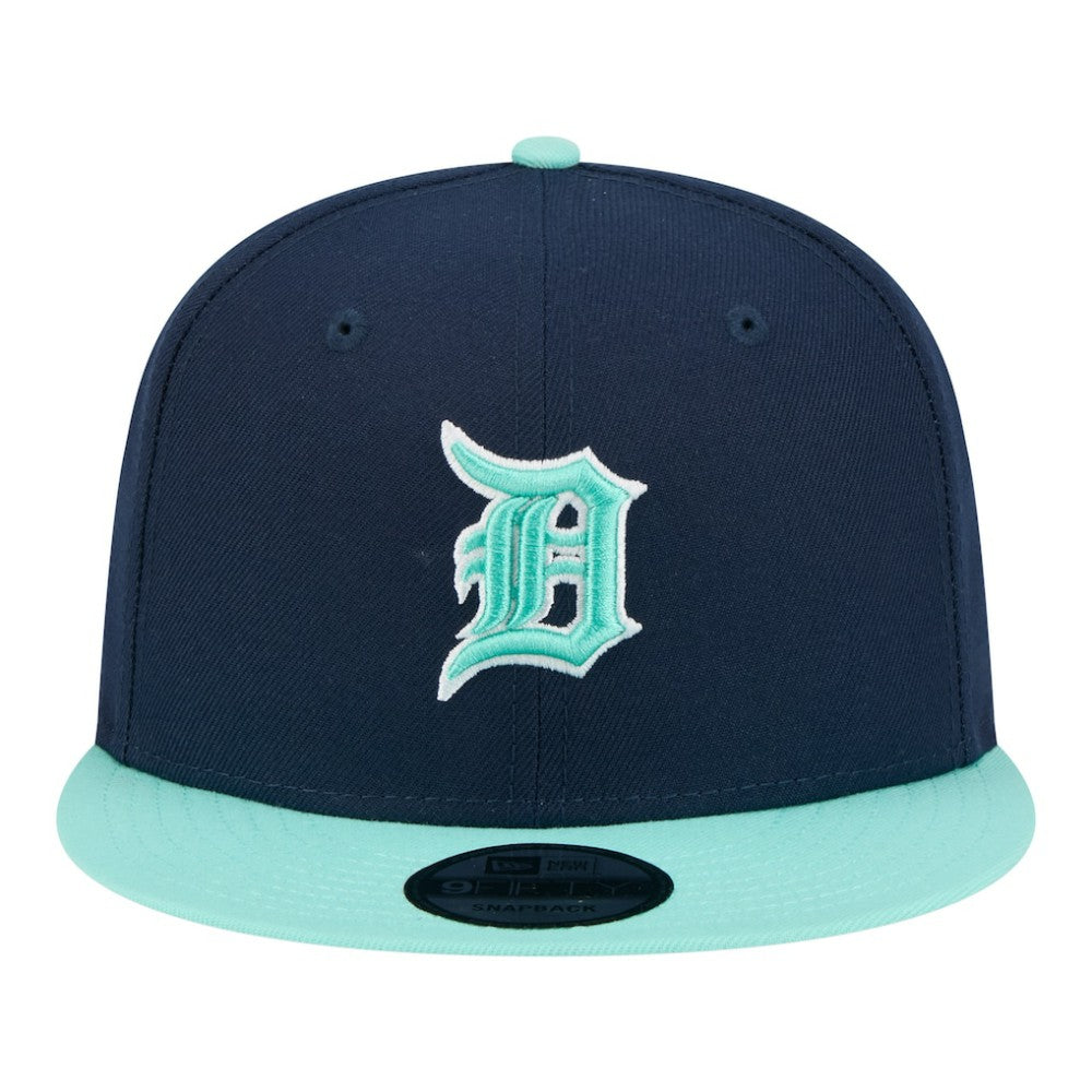 Detroit Tigers 2-Tone Color Pack 9FIFTY Snapback Hat Navy/Turquoise