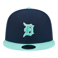 Detroit Tigers 2-Tone Color Pack 9FIFTY Snapback Hat Navy/Turquoise