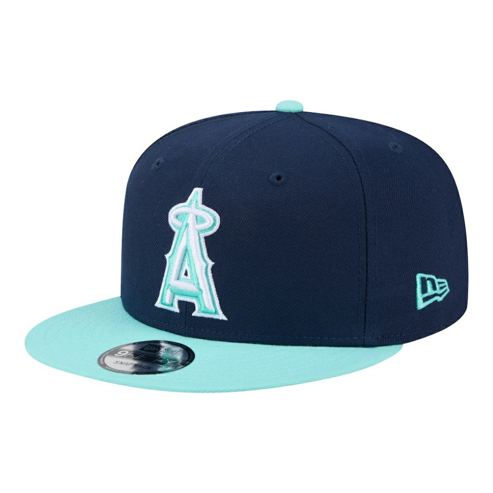 Los Angeles Angels Two-Tone Color Pack 9FIFTY Snapback Hat Navy/Turquoise