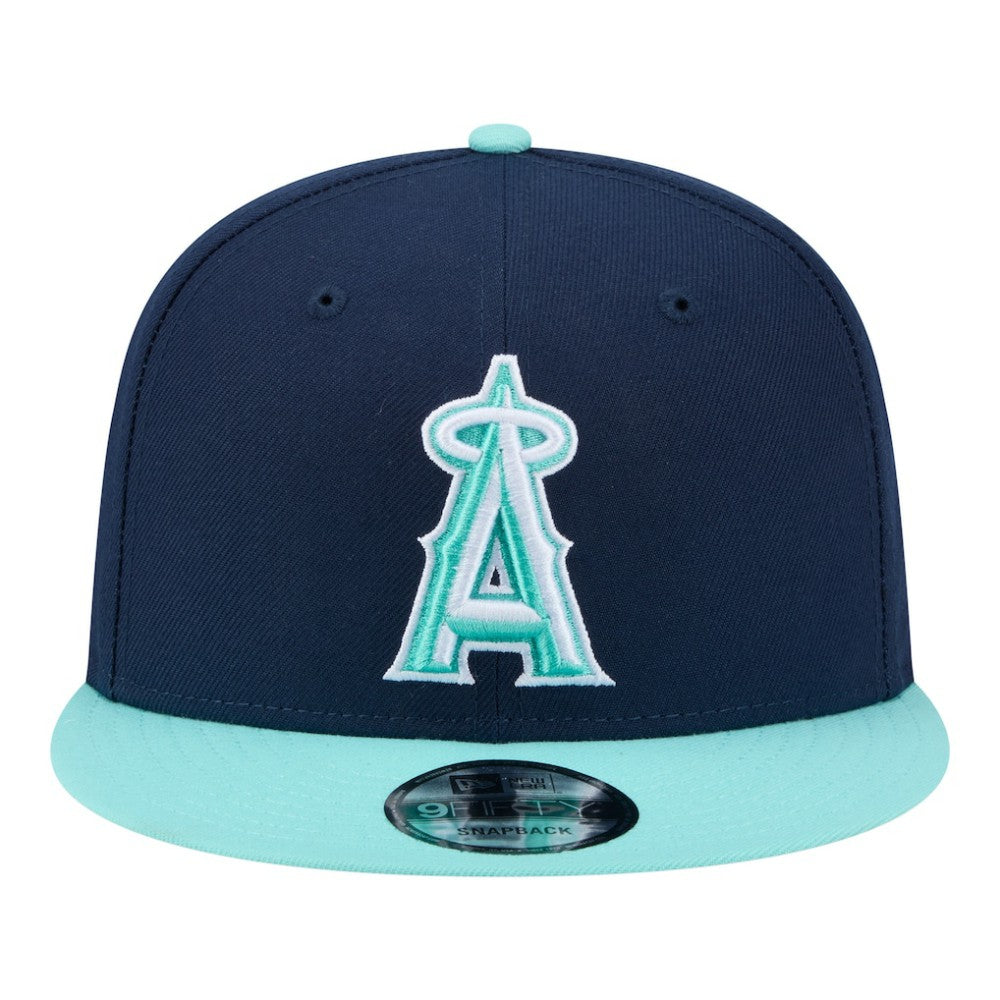 Los Angeles Angels Two-Tone Color Pack 9FIFTY Snapback Hat Navy/Turquoise