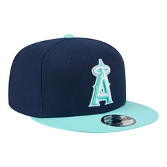 Los Angeles Angels Two-Tone Color Pack 9FIFTY Snapback Hat Navy/Turquoise