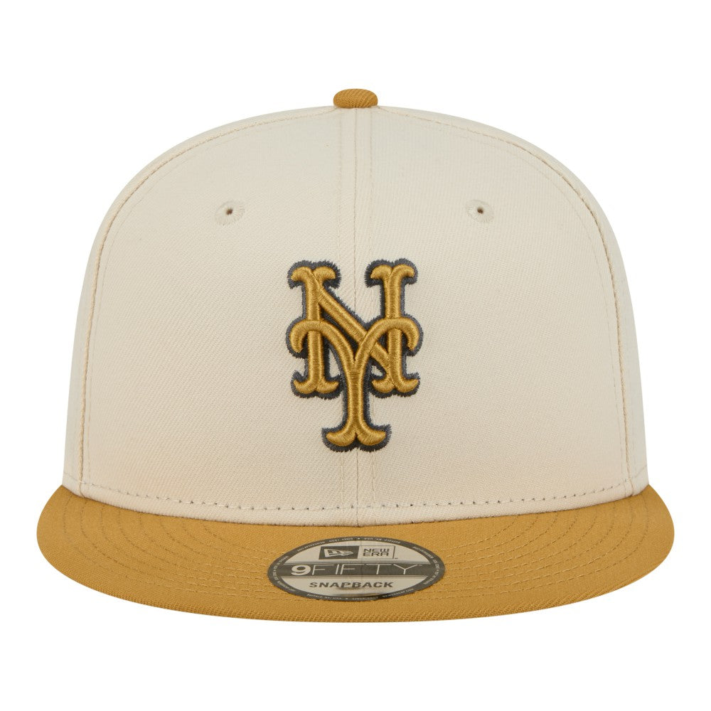 New York Mets Two-Tone Color Pack 9FIFTY Snapback Hat Light Beige/Khaki