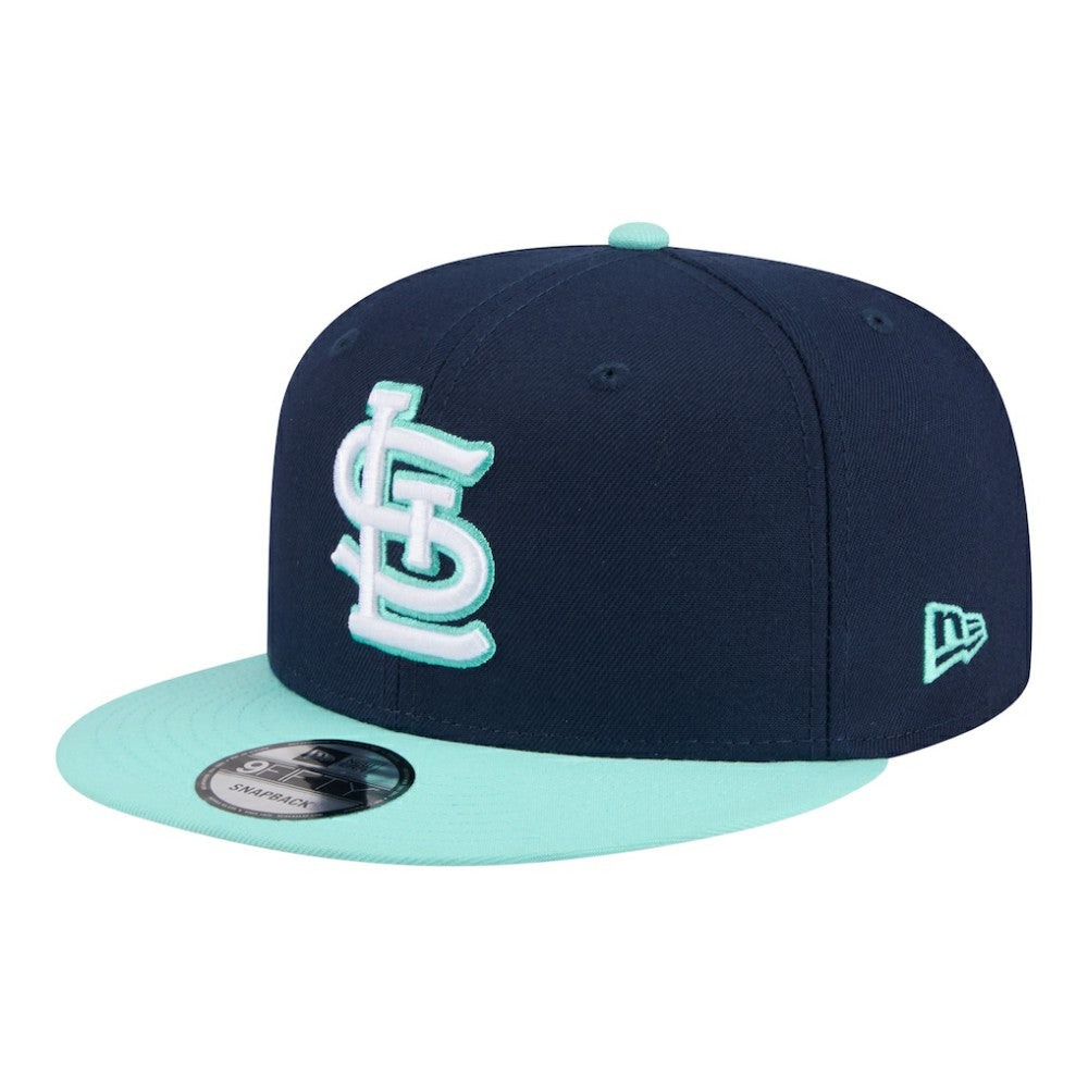 St. Louis Cardinals 2-Tone Color Pack 9FIFTY Snapback Hat Navy/Turquoise
