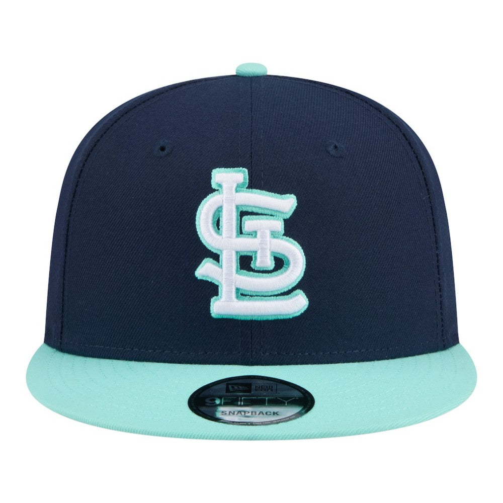 St. Louis Cardinals 2-Tone Color Pack 9FIFTY Snapback Hat Navy/Turquoise