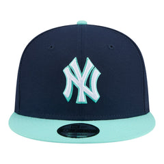 New York Yankees Two-Tone Color Pack 9FIFTY Snapback Hat Navy/Turquoise