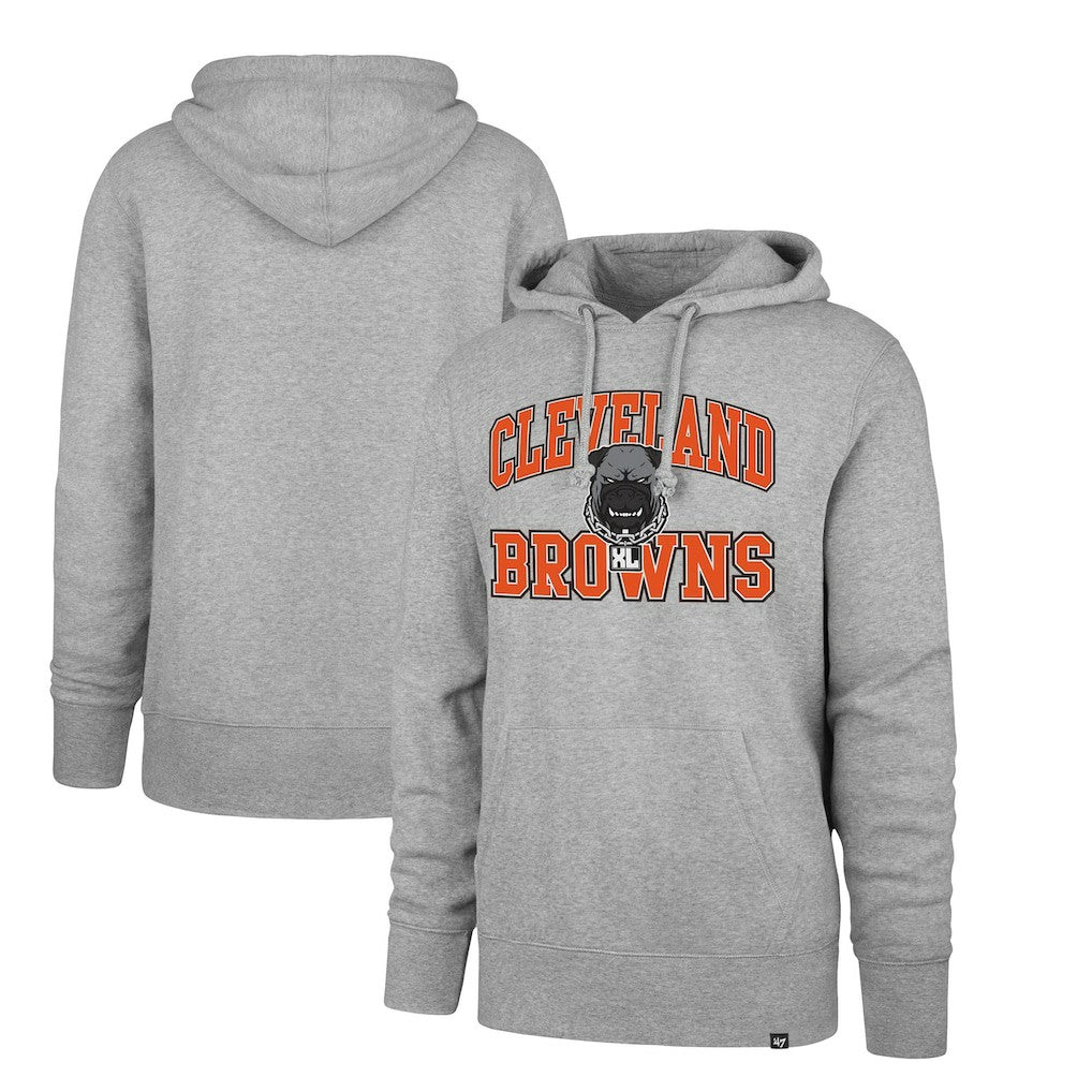 Cleveland Browns '47 Dawg Pound XL Velocity Headline Pullover Hoodie - Gray sale