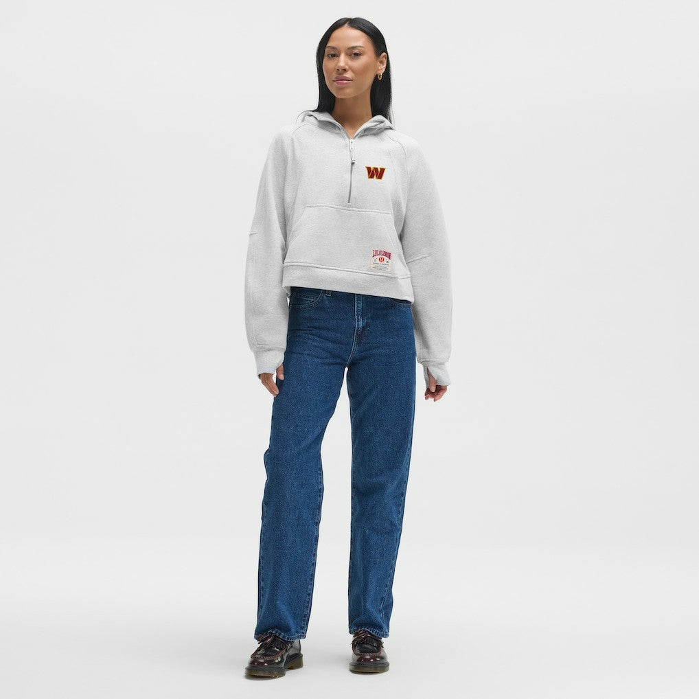 Washington Commanders lululemon Women's Scuba Oversized Half-Zip Hoodie - Heathered Core Ultra Light Grey cheap