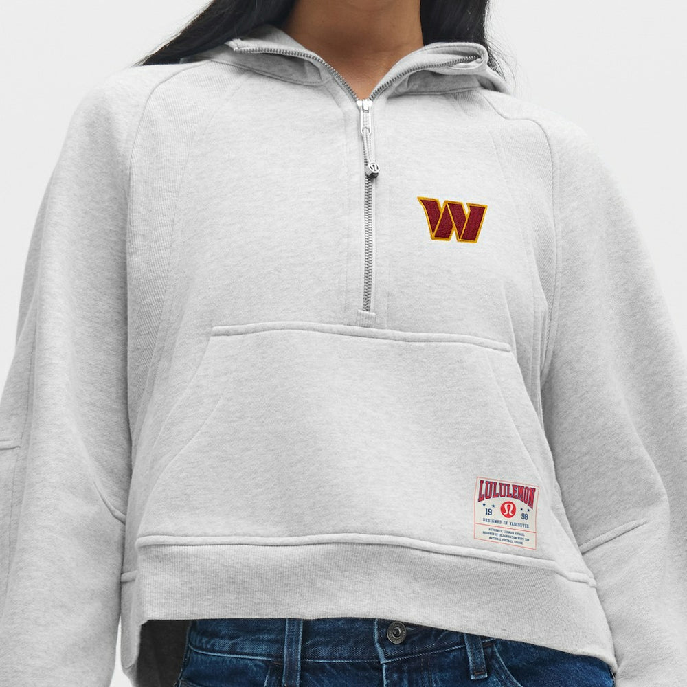 Washington Commanders lululemon Women's Scuba Oversized Half-Zip Hoodie - Heathered Core Ultra Light Grey cheap