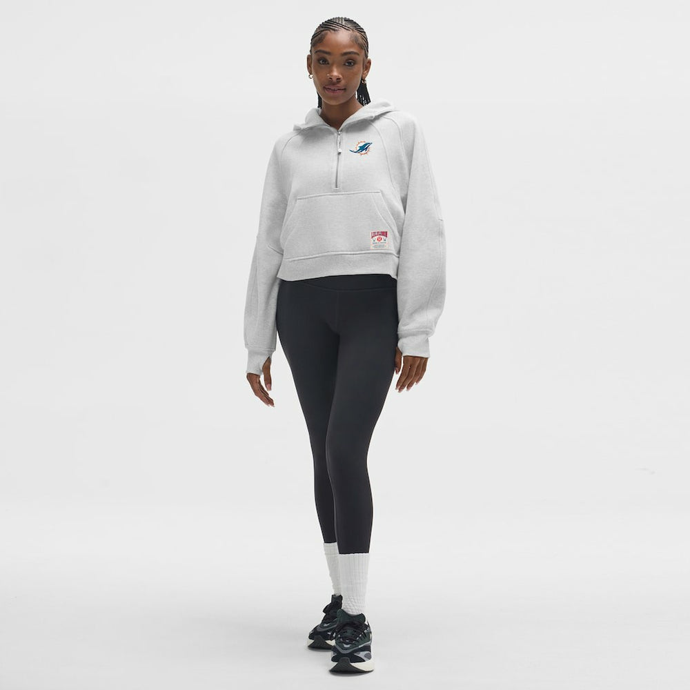 Miami Dolphins lululemon Women's Scuba Oversized Half-Zip Hoodie - Heathered Core Ultra Light Grey for sale