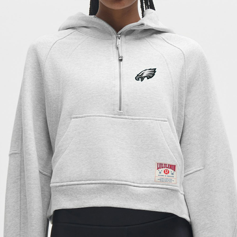 Philadelphia Eagles lululemon Women's Scuba Oversized Half-Zip Hoodie - Heathered Core Ultra Light Grey for sale