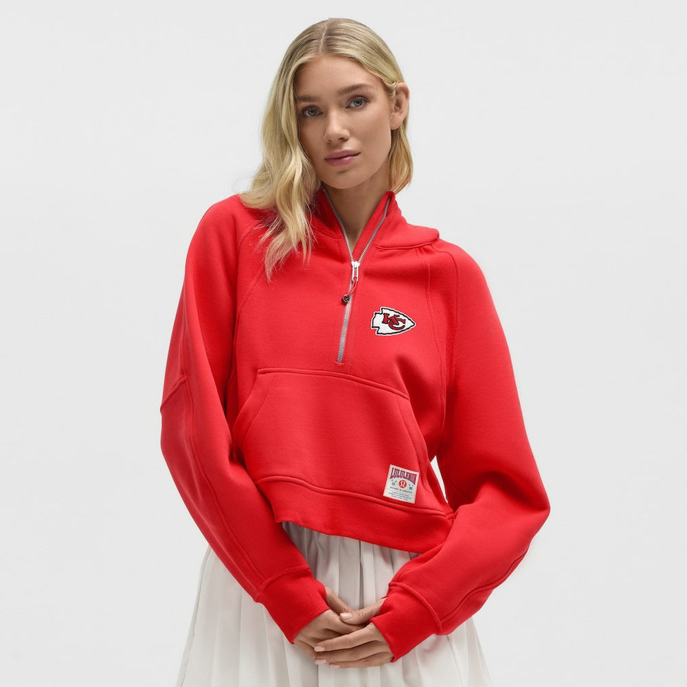 Kansas City Chiefs lululemon Women's Scuba Oversized Half-Zip Hoodie - True Red on sale