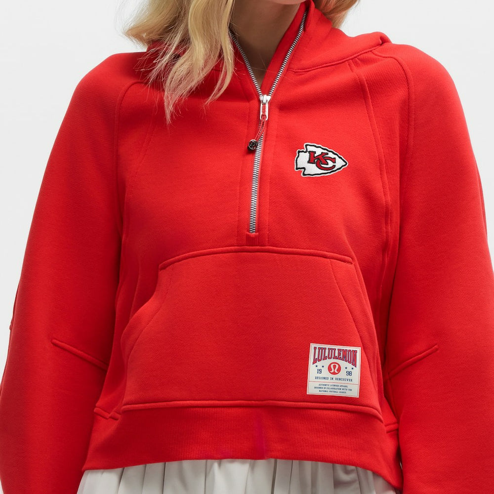 Kansas City Chiefs lululemon Women's Scuba Oversized Half-Zip Hoodie - True Red on sale