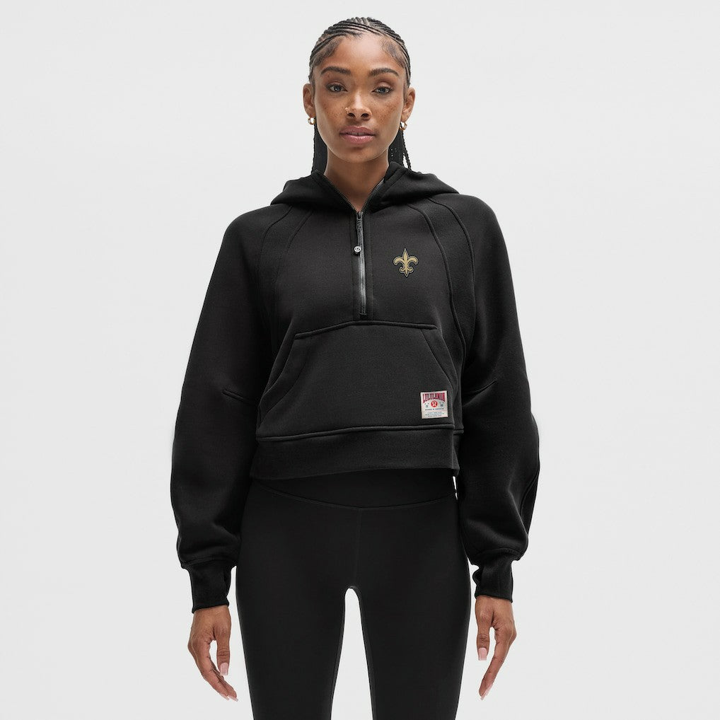 New Orleans Saints lululemon Women's Scuba Oversized Half-Zip Hoodie - Black cheap