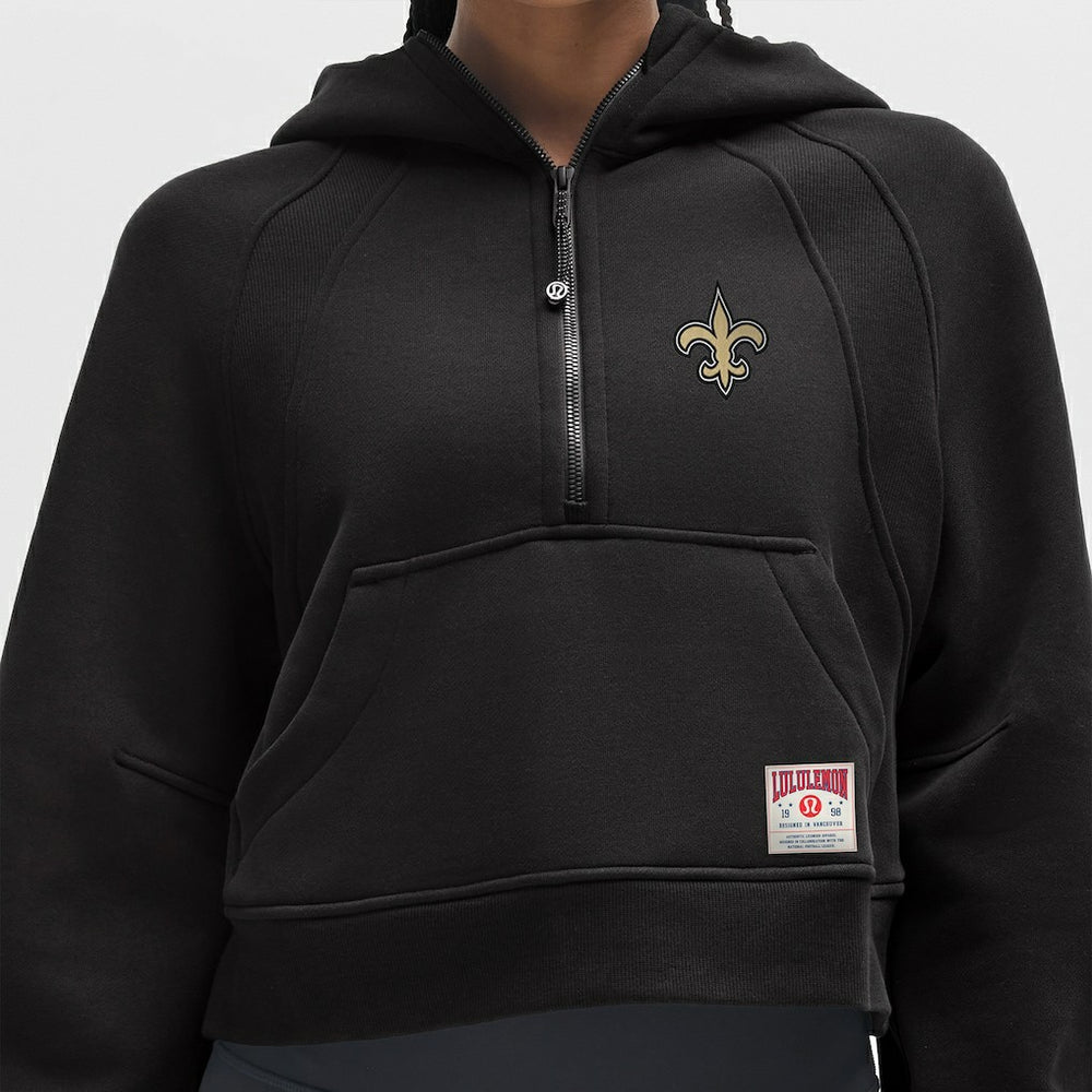New Orleans Saints lululemon Women's Scuba Oversized Half-Zip Hoodie - Black cheap