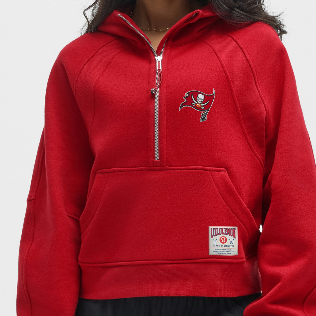 Tampa Bay Buccaneers lululemon Women's Scuba Oversized Half-Zip Hoodie - College Crimson on sale