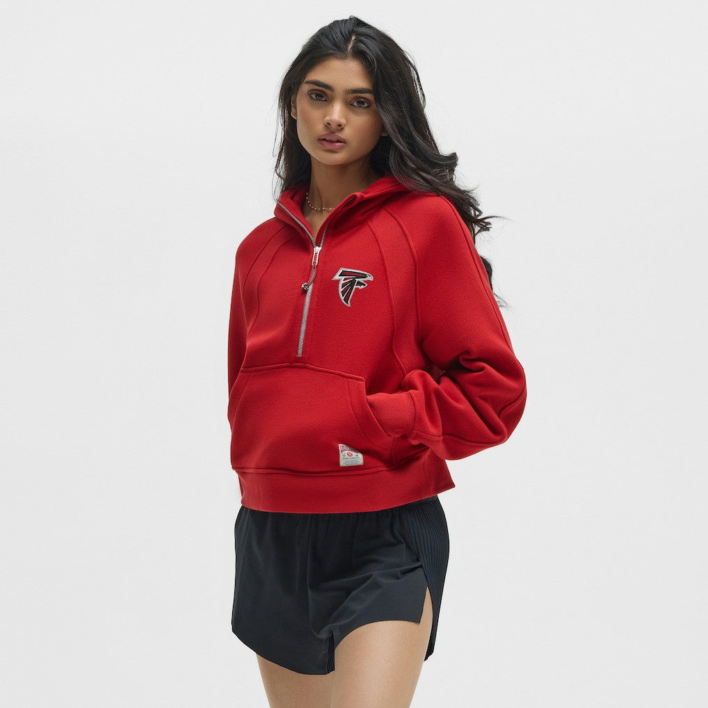 Atlanta Falcons lululemon Women's Scuba Oversized Half-Zip Hoodie - College Crimson on sale