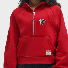 Atlanta Falcons lululemon Women's Scuba Oversized Half-Zip Hoodie - College Crimson on sale