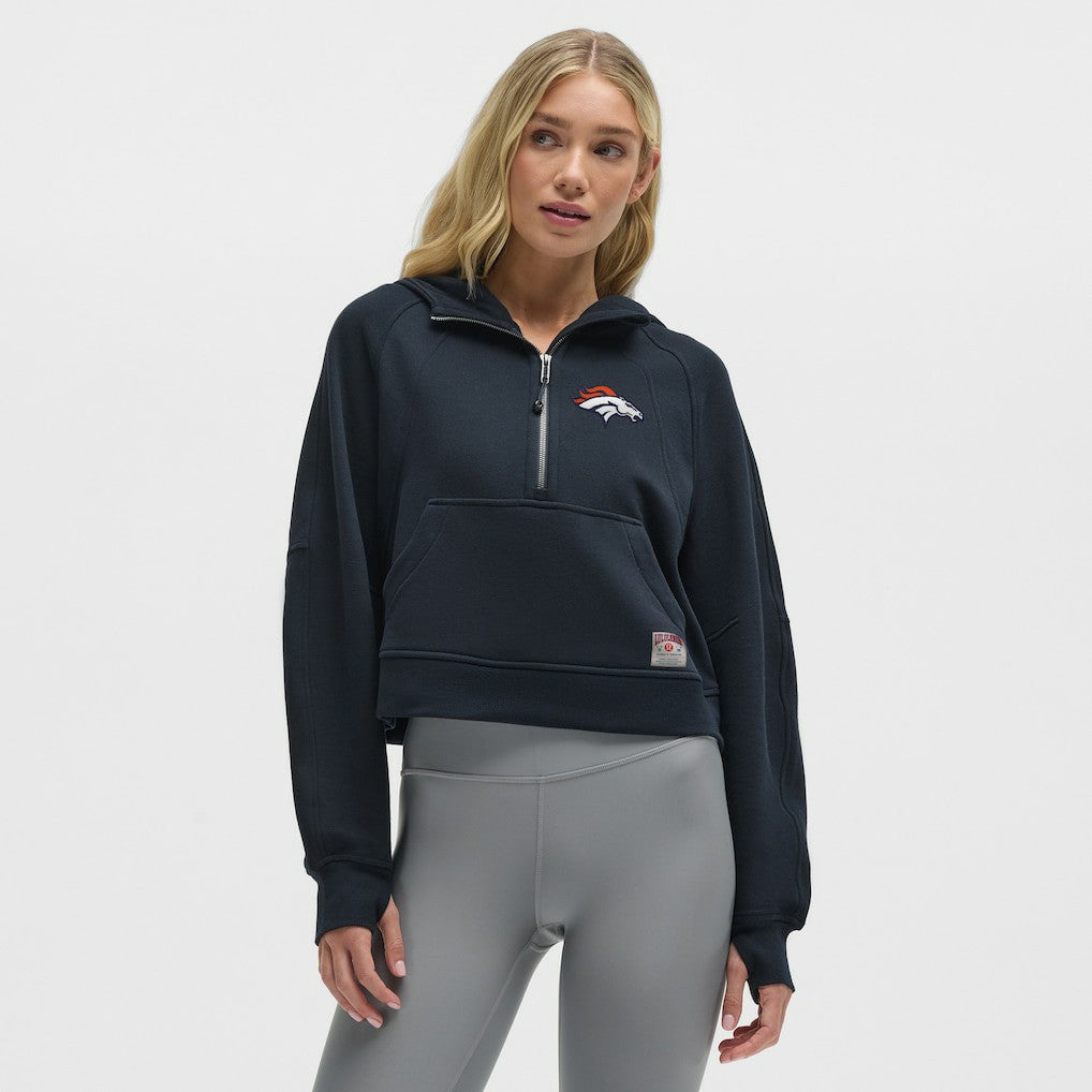 Denver Broncos lululemon Women's Scuba Oversized Half-Zip Hoodie - True Navy for sale