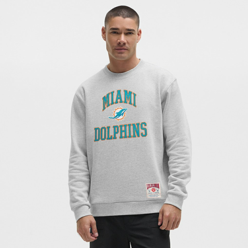 Miami Dolphins lululemon Steady State Sweatshirt - Heathered Silver Drop discount
