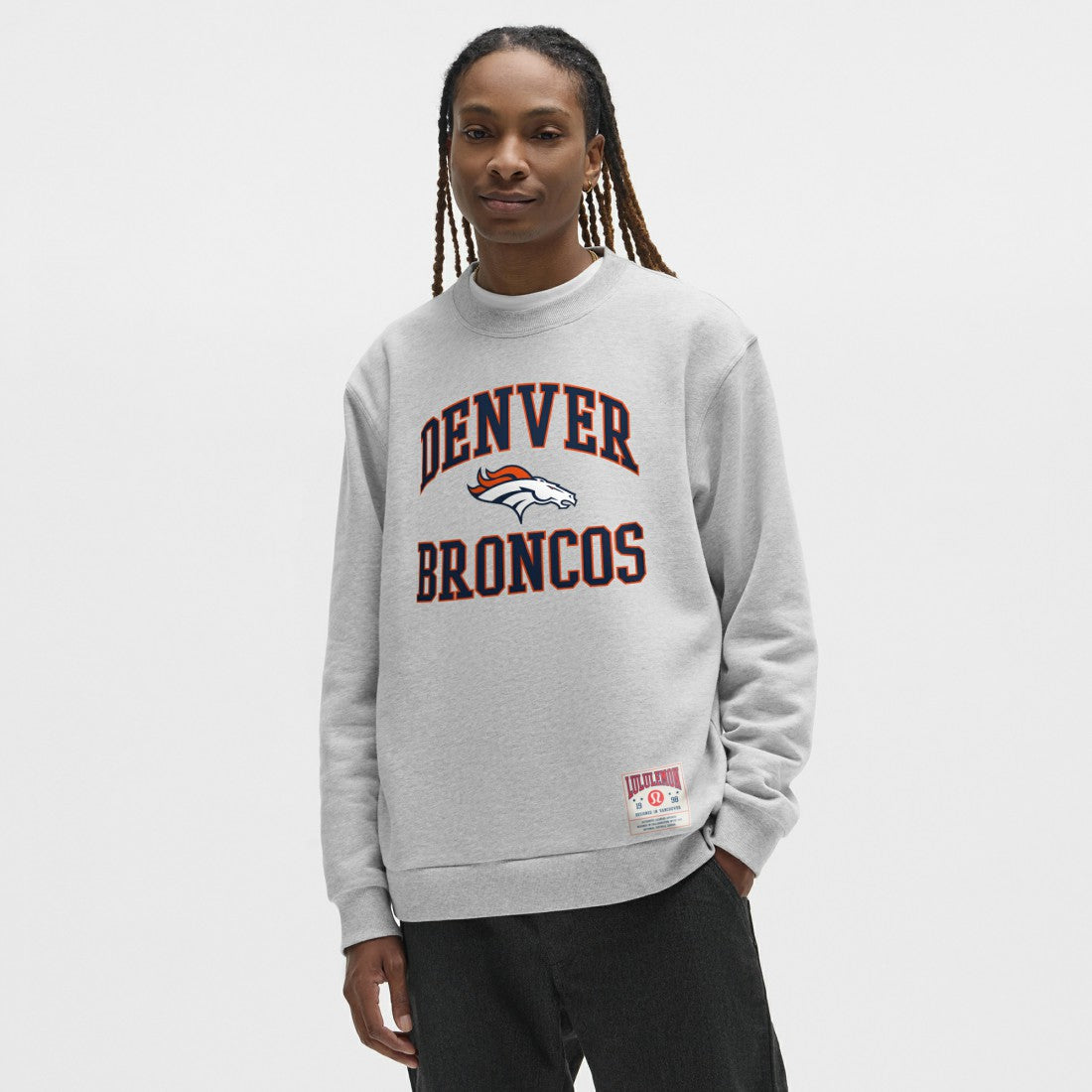 Denver Broncos lululemon Steady State Sweatshirt - Heathered Silver Drop online