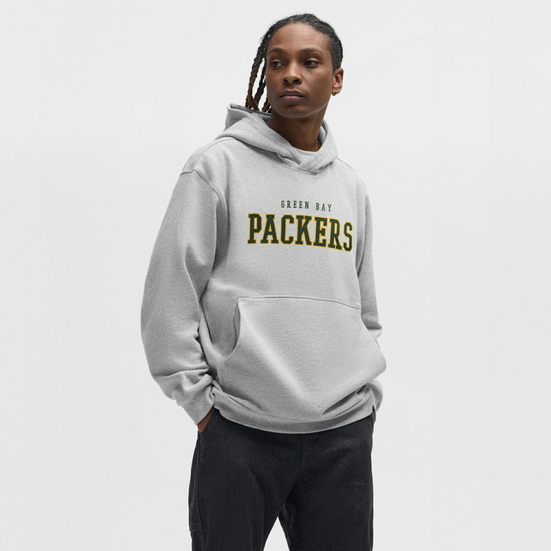 Green Bay Packers lululemon Steady State Pullover Hoodie - Heathered Silver Drop for sale