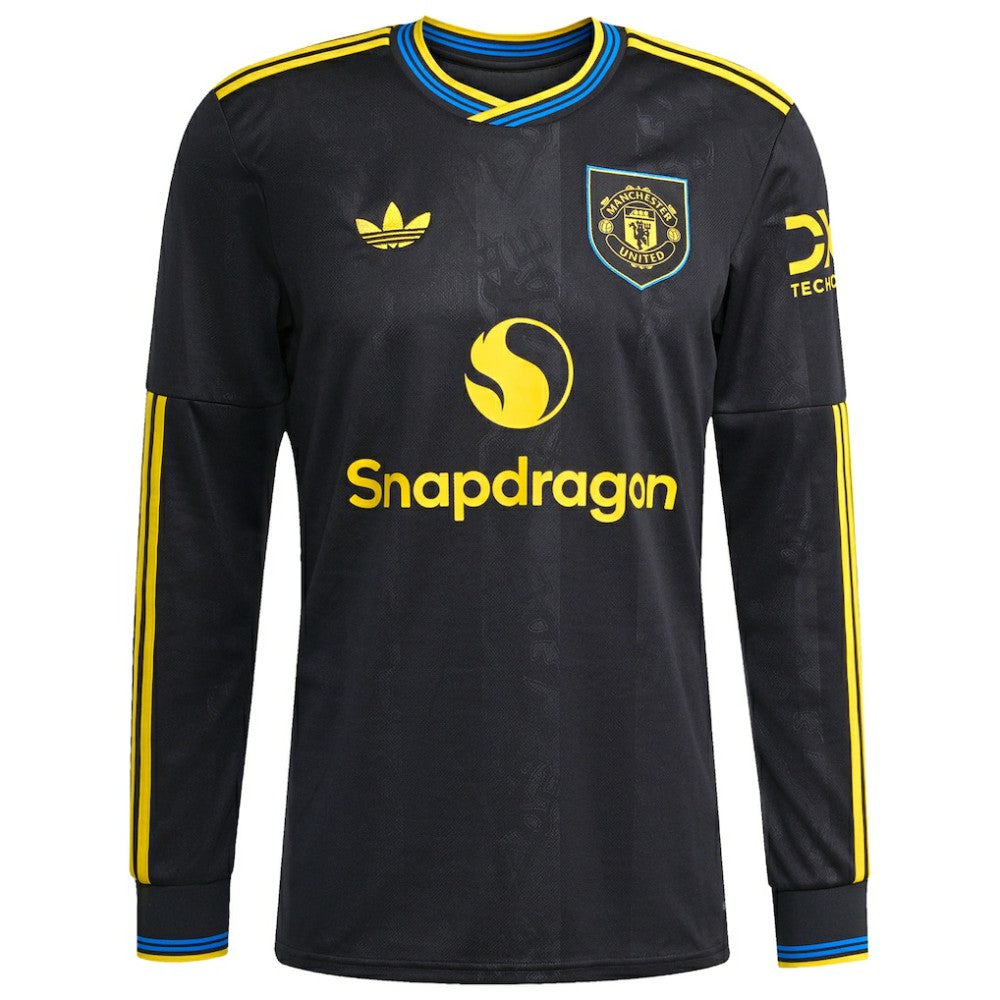 Manchester United 2025/26 Third Replica Long Sleeve Jersey - Black for sale