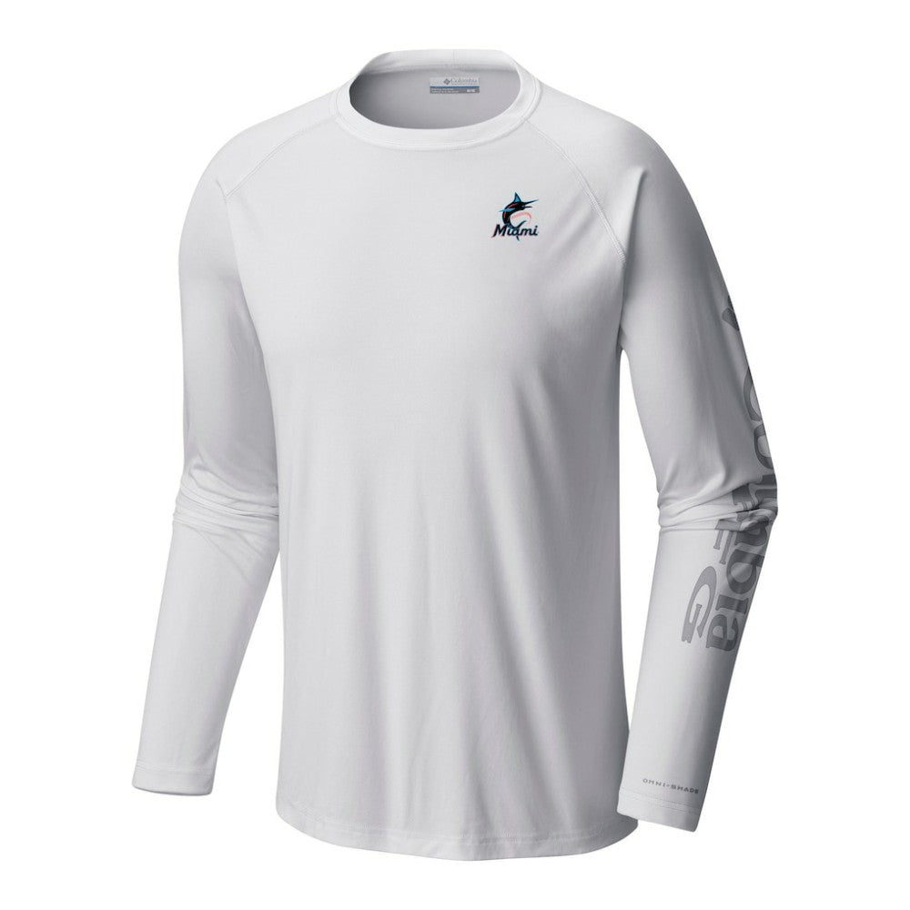 Miami Marlins Terminal Tackle Long Sleeve Shirt White