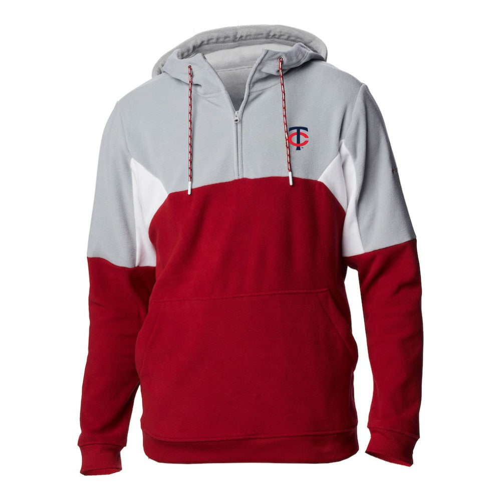 Minnesota Twins Men's Lodge Fleece Quarter-Zip Hoodie Red