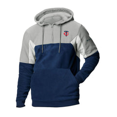 Minnesota Twins Men's Lodge Fleece Quarter-Zip Hoodie Navy