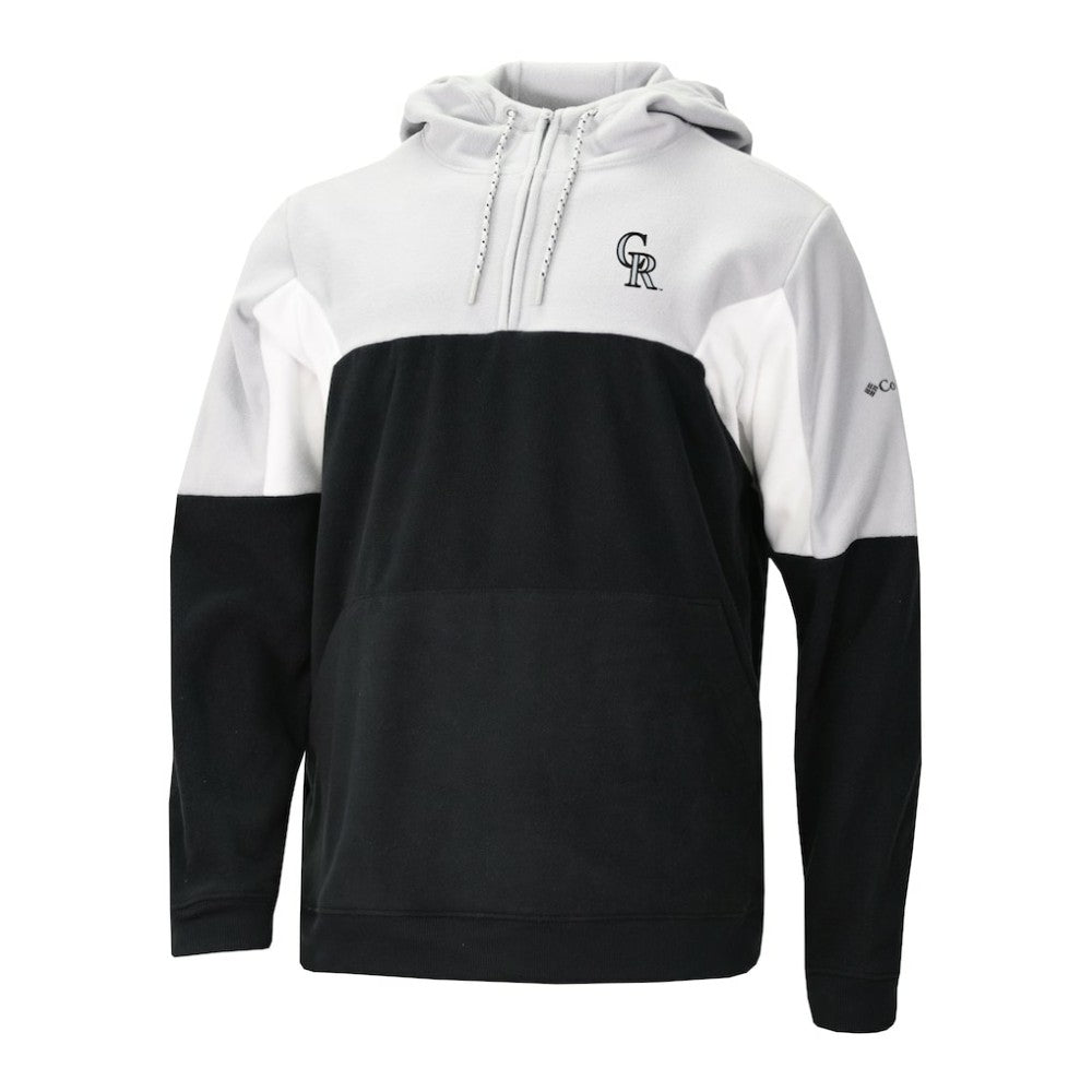 Colorado Rockies Men's Lodge Fleece Quarter-Zip Hoodie Black