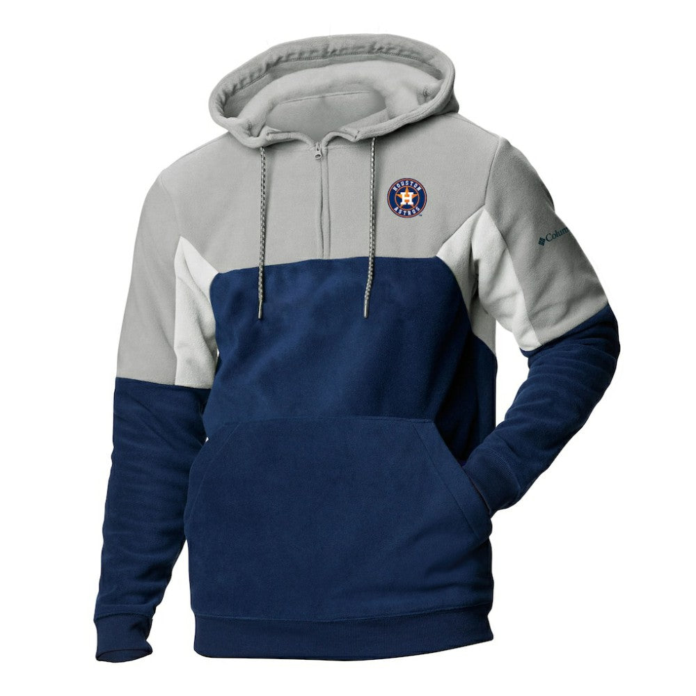 Houston Astros Men's Lodge Fleece Quarter-Zip Hoodie Navy