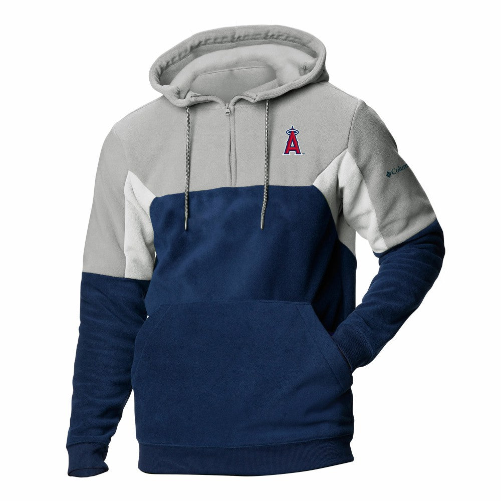 Los Angeles Angels Men's Lodge Fleece Quarter-Zip Hoodie Navy
