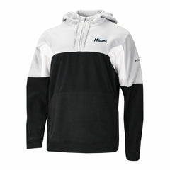 Miami Marlins Lodge Fleece Quarter-Zip Hoodie Black