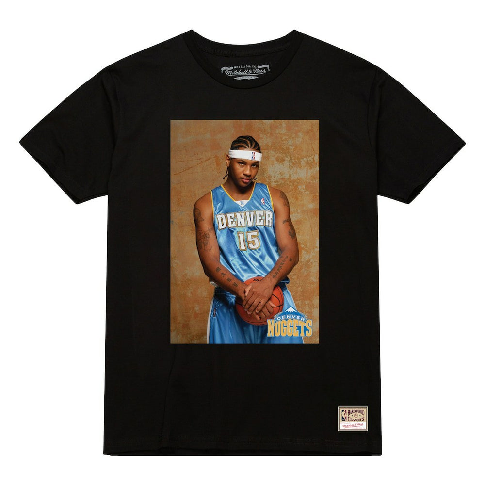 Carmelo Anthony Denver Nuggets Rookie Photo Name & Number T-Shirt sale - Black sale