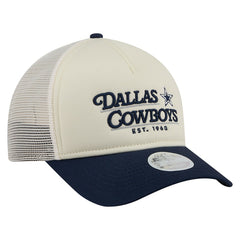 Dallas Cowboys New Era Women's Retro A-Frame 9FORTY Adjustable Hat - Cream/Navy outlet