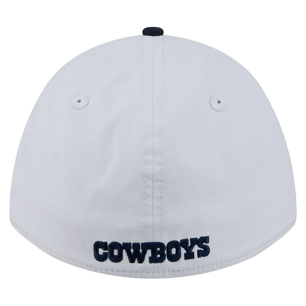 Dallas Cowboys New Era Patch 39THIRTY A-Frame M-Crown Perforated Flex Hat - White/Navy discount