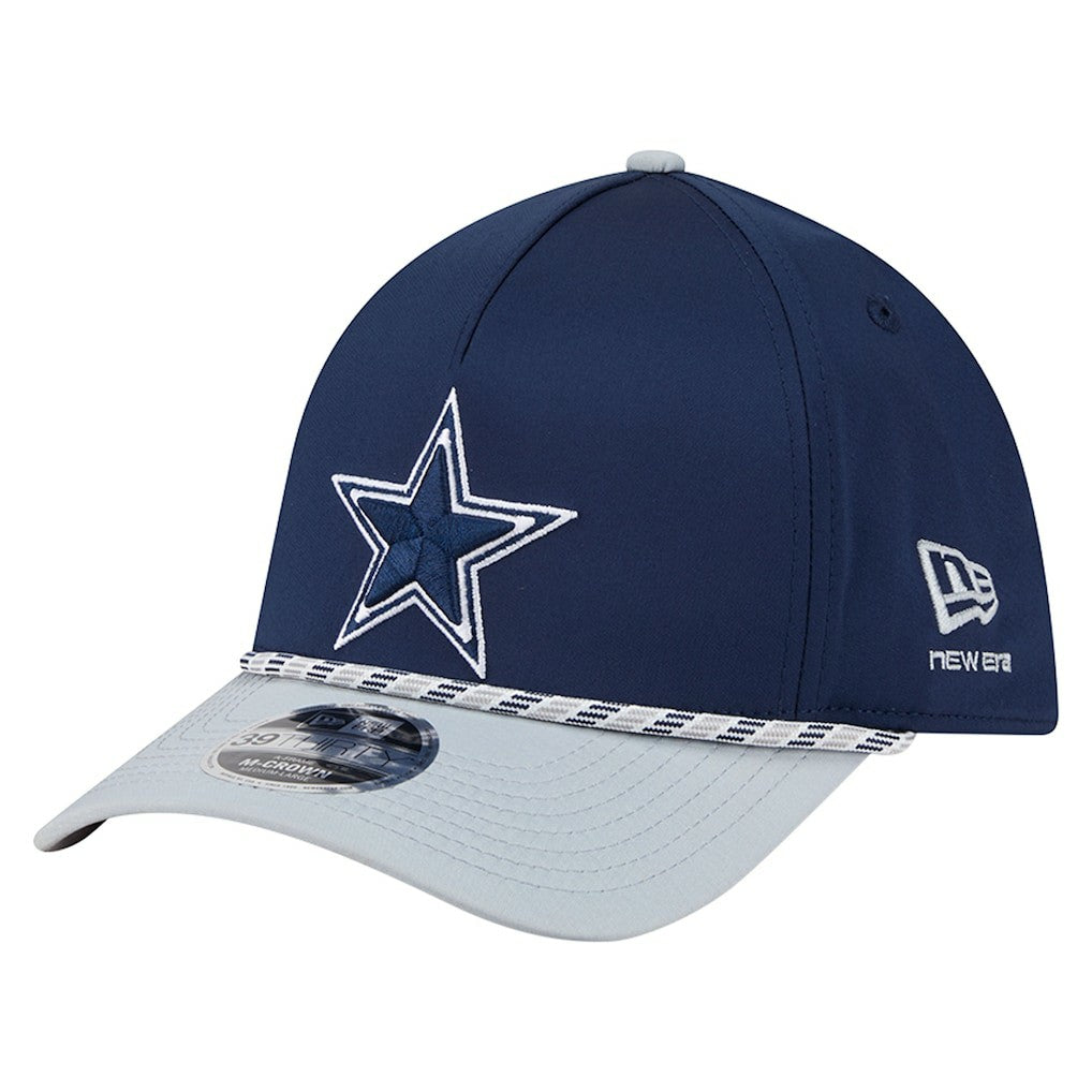Dallas Cowboys Rope M-Crown A-Frame 39THIRTY Flex Hat - Navy/Silver outlet