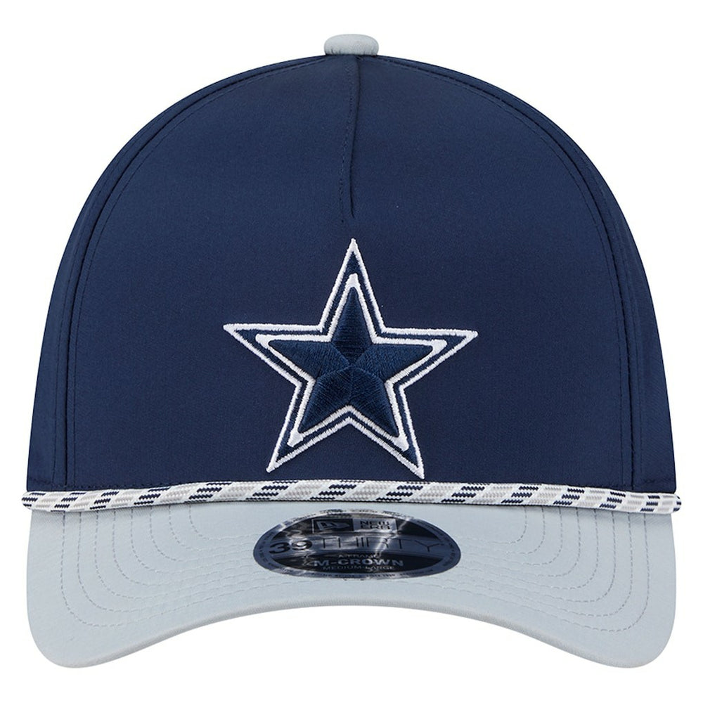 Dallas Cowboys Rope M-Crown A-Frame 39THIRTY Flex Hat - Navy/Silver outlet