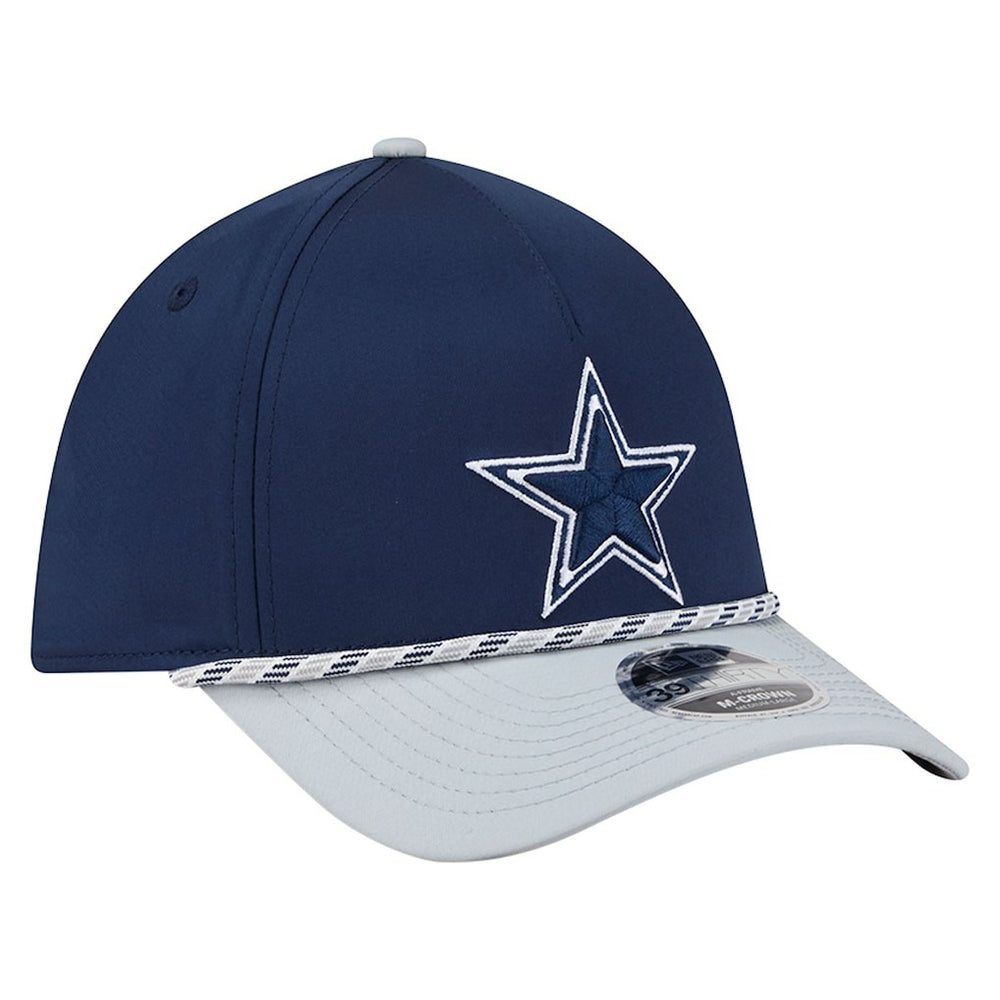 Dallas Cowboys Rope M-Crown A-Frame 39THIRTY Flex Hat - Navy/Silver outlet