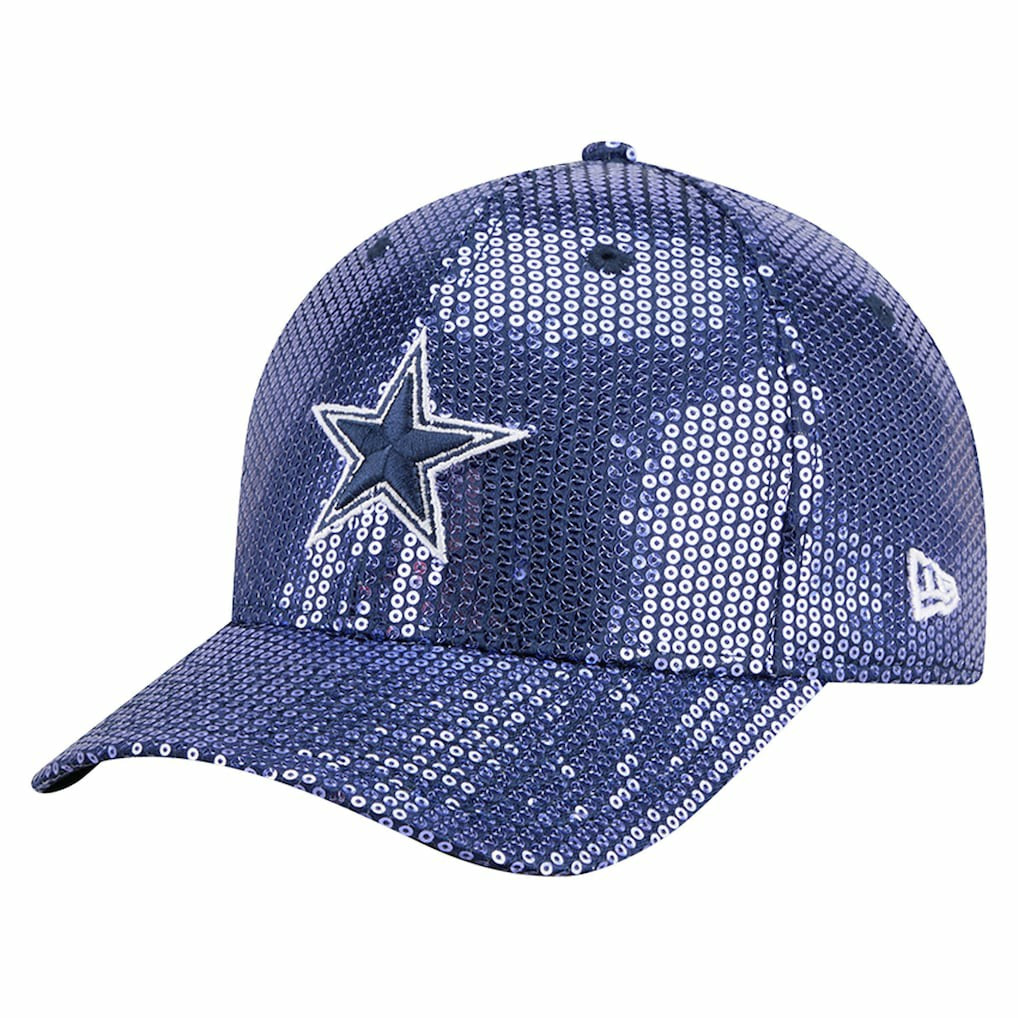 Dallas Cowboys New Era Women's Sequin 9FORTY Adjustable Hat - Navy outlet