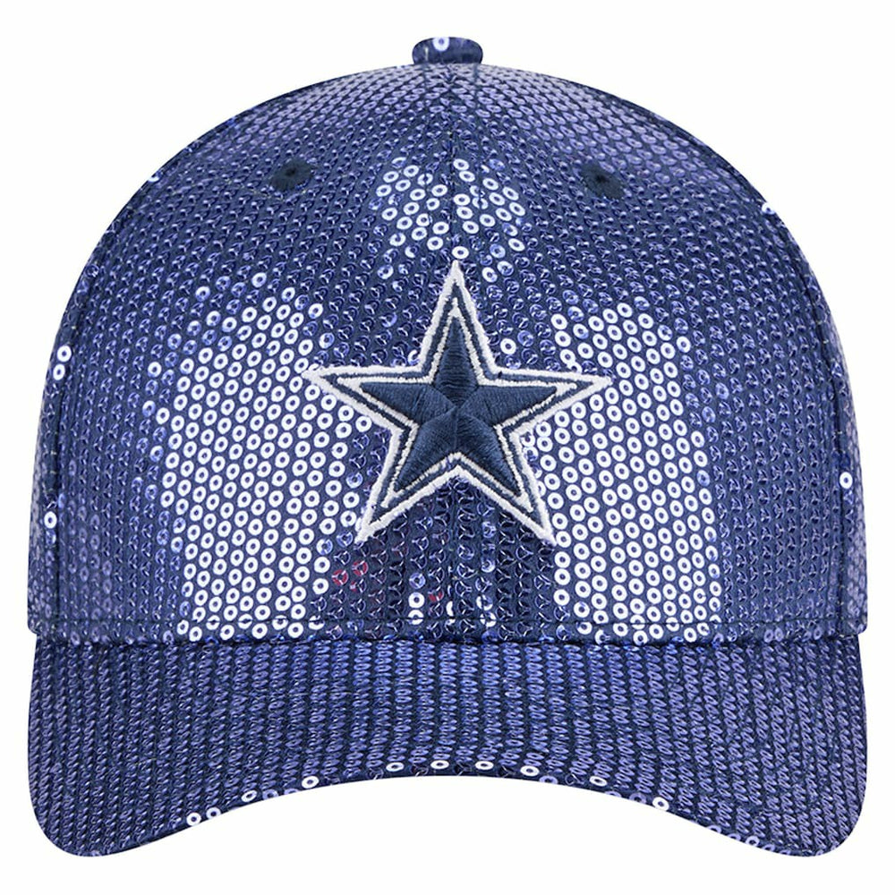 Dallas Cowboys New Era Women's Sequin 9FORTY Adjustable Hat - Navy outlet