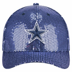 Dallas Cowboys New Era Women's Sequin 9FORTY Adjustable Hat - Navy outlet
