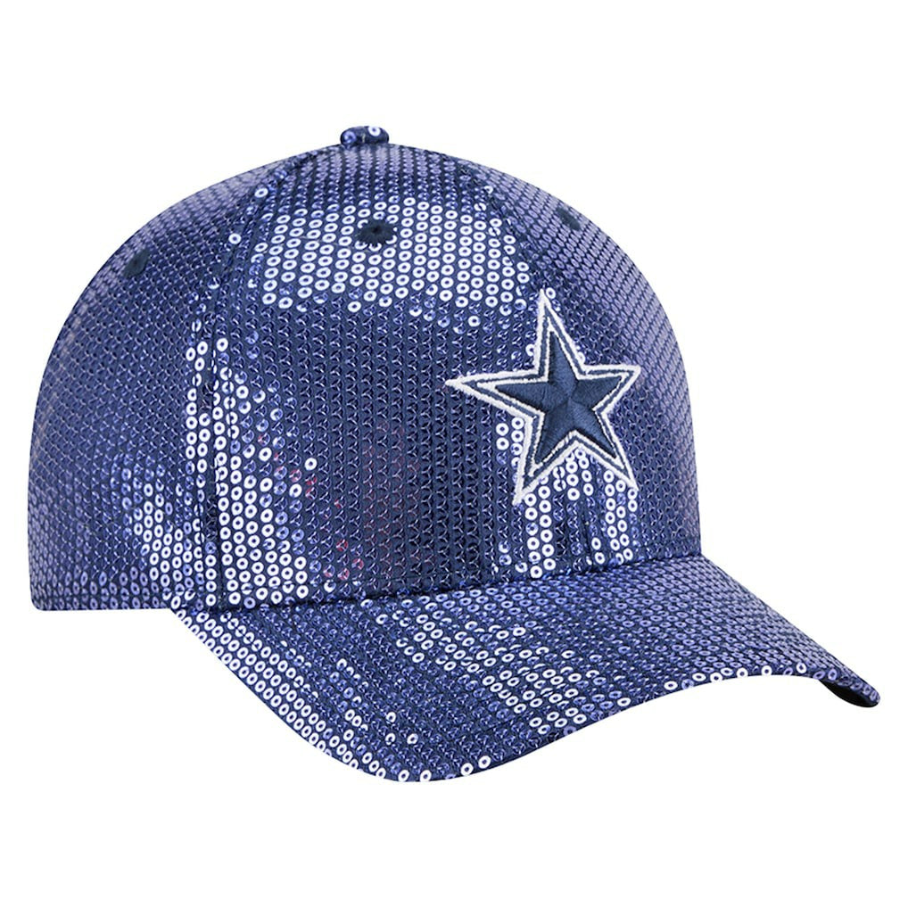 Dallas Cowboys New Era Women's Sequin 9FORTY Adjustable Hat - Navy outlet