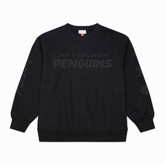 Pittsburgh Penguins Mitchell & Ness Phantom Fleece Crew Neck Sweatshirt - Black Sweatshirts