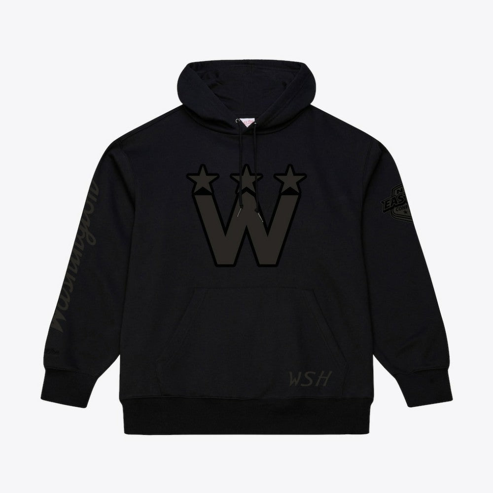 Washington Capitals Mitchell & Ness Phantom Fleece Hoodie - Black Hoodies