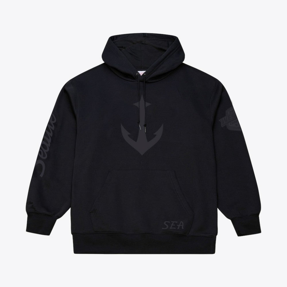 Seattle Kraken Mitchell & Ness Phantom Fleece Hoodie - Black Hoodies