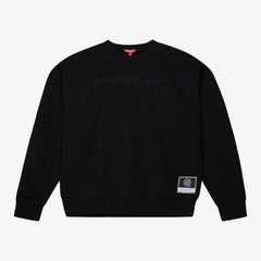 Detroit Red Wings Mitchell & Ness Unisex Phantom Fleece Crew Neck Sweatshirt - Black Sweatshirts
