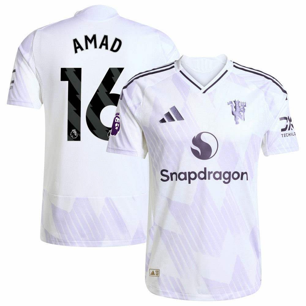 Amad Diallo Manchester United 2025/26 Away Player Jersey - White outlet