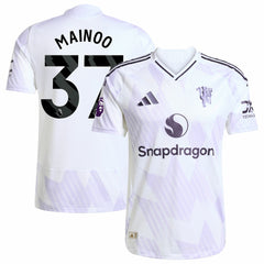 Kobbie Mainoo Manchester United 2025/26 Away Player Jersey - White on sale