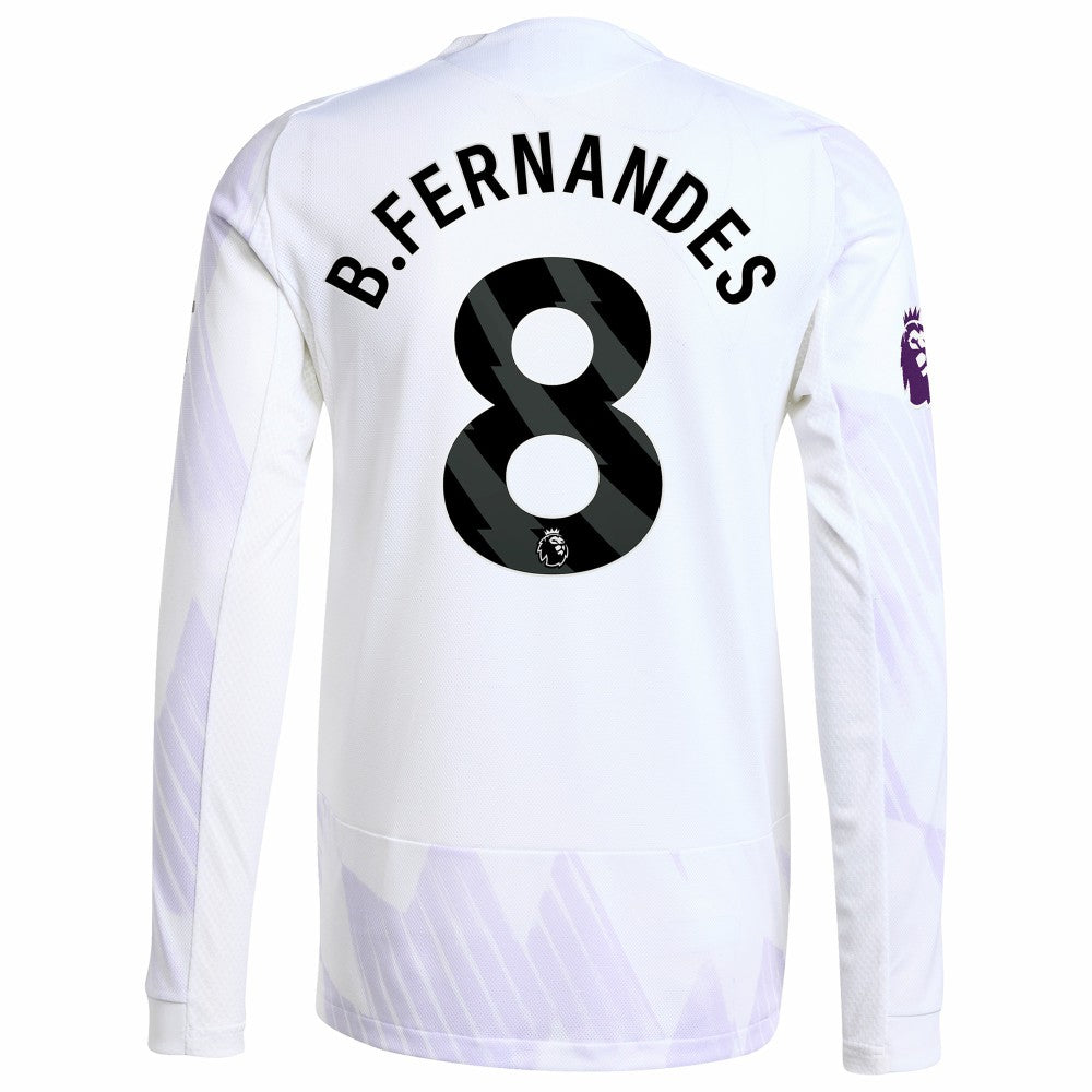 Bruno Fernandes Manchester United 2025/26 Away Long Sleeve Player Jersey - White outlet